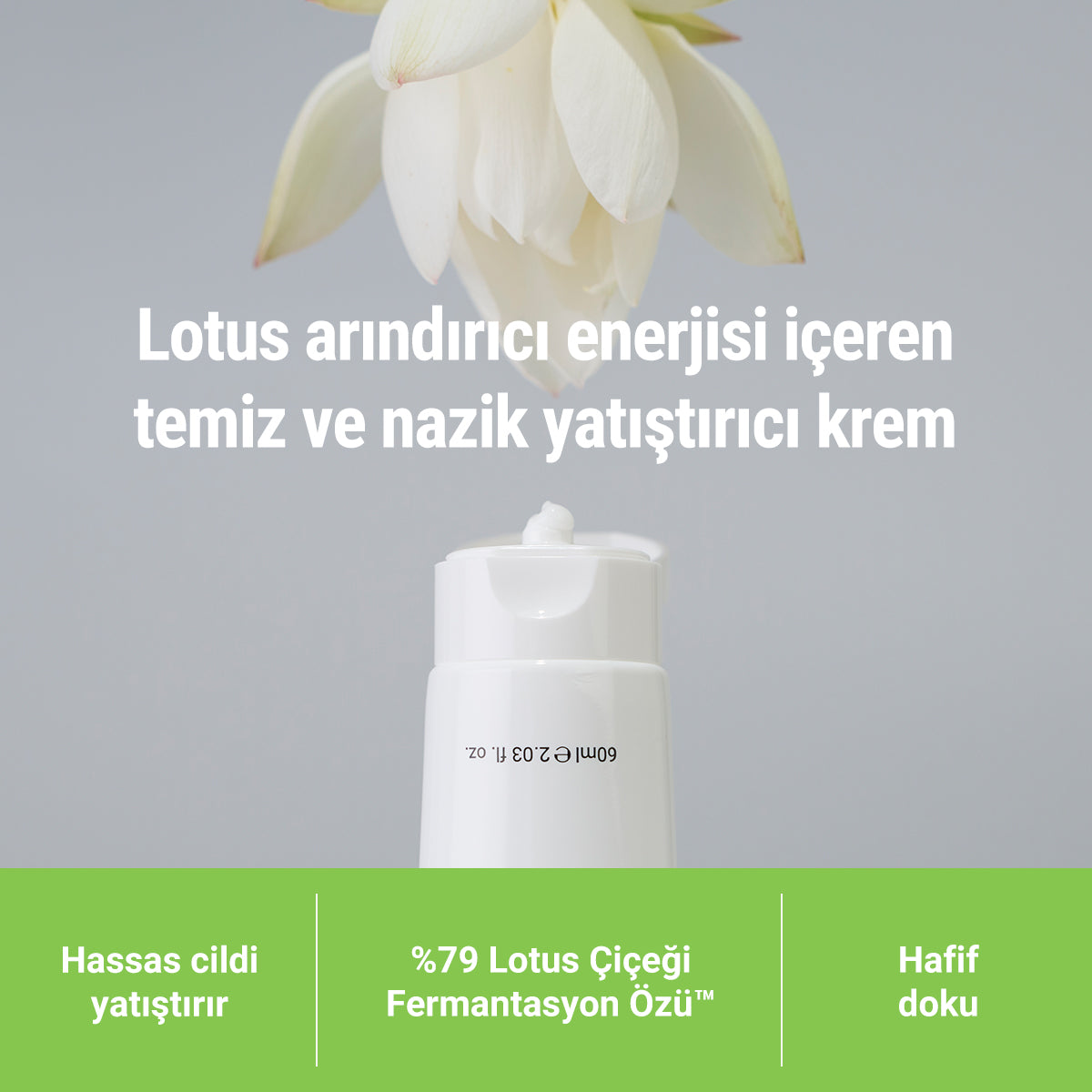Rovectin - Calming Lotus Cream 60ml (Cilt Hasarına Karşı Koruyucu Lotus Çiçekli  Nem Hapsedici Krem) 60ml