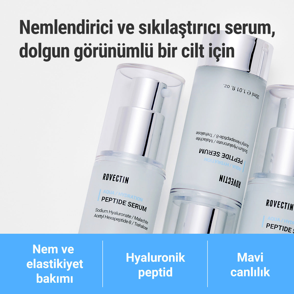 Rovectin - Aqua Peptide Serum (Botoks Etkili Yaşlanma Karşıtı Yoğun Nemlendirici Serum) 30ml