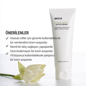 Rovectin - Calming Lotus Cream 60ml (Cilt Hasarına Karşı Koruyucu Lotus Çiçekli  Nem Hapsedici Krem) 60ml