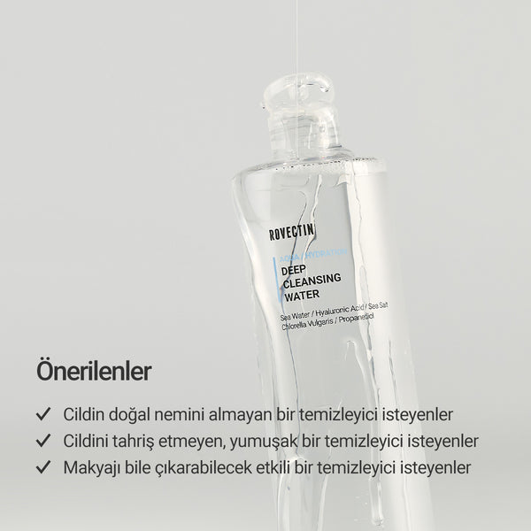 Rovectin - Aqua Deep Cleansing Water (Hyaluronik Asit ve Deniz Sulu Kurutmayan Misel Suyu) 400ml