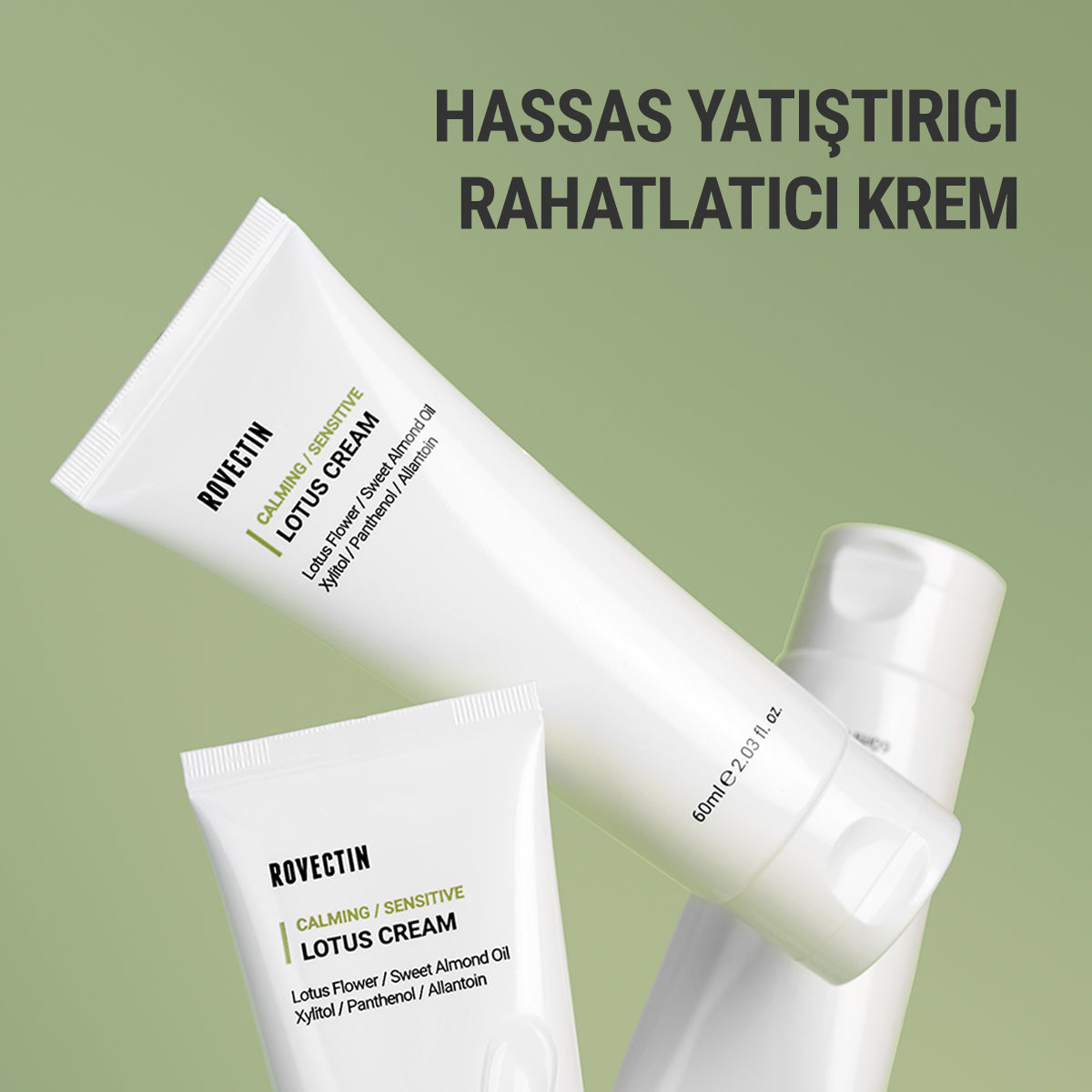 Rovectin - Calming Lotus Cream 60ml (Cilt Hasarına Karşı Koruyucu Lotus Çiçekli  Nem Hapsedici Krem) 60ml