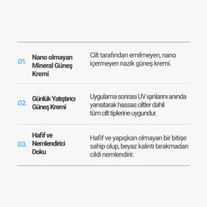 Rovectin - Aqua Soothing Sun Cream SPF50+ PA++++ 50ml (%100 Fiziksel Mineral Filtreli Stres Önleyici Güneş Kremi) 50ml
