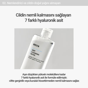 Rovectin - Aqua Deep Cleansing Water (Hyaluronik Asit ve Deniz Sulu Kurutmayan Misel Suyu) 400ml