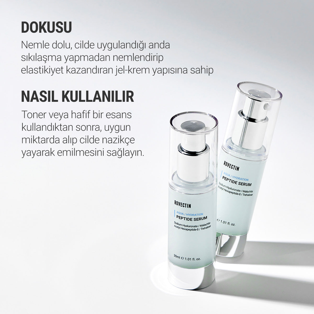Rovectin - Aqua Peptide Serum (Botoks Etkili Yaşlanma Karşıtı Yoğun Nemlendirici Serum) 30ml