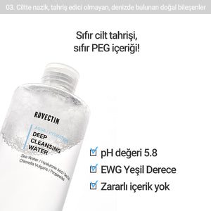 Rovectin - Aqua Deep Cleansing Water (Hyaluronik Asit ve Deniz Sulu Kurutmayan Misel Suyu) 400ml