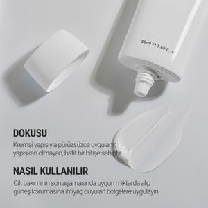 Rovectin - Aqua Soothing Sun Cream SPF50+ PA++++ 50ml (%100 Fiziksel Mineral Filtreli Stres Önleyici Güneş Kremi) 50ml