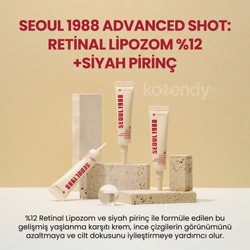 K-Secret - Seoul 1988 Advanced Shot: Retinal Liposome 12% + Black Rice (Kırışıklık Önleyici 12% Lipozomal Retinal ve Siyah Pirinçli Mikro Spiküllü Bakım Kremi) 15ml