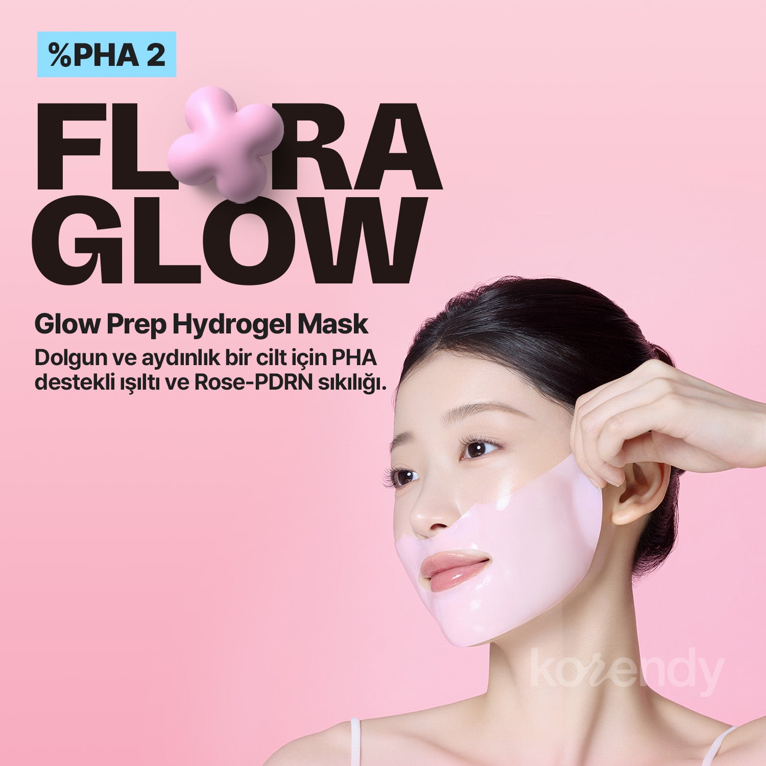 Mamonde - Flora Glow Rose Hydrogel Mask (Pürüzsüzlük Koruyucu ve Işıltı Artırıcı %10 PHA & Gül Peptitli Hidrojel Maske) 42g (Sepette %15 ~ %30 Lansman İndirimli)