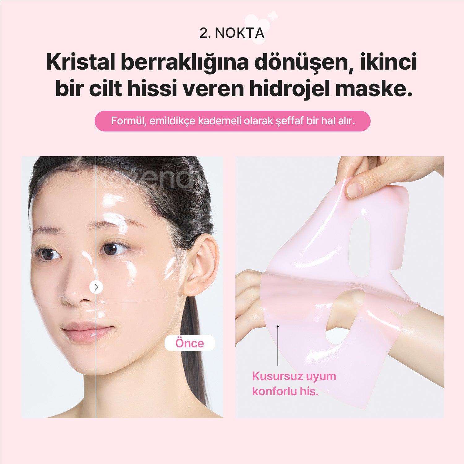 Mamonde - Flora Glow Rose Hydrogel Mask (Pürüzsüzlük Koruyucu ve Işıltı Artırıcı %10 PHA & Gül Peptitli Hidrojel Maske) 42g (Sepette %15 ~ %30 Lansman İndirimli)