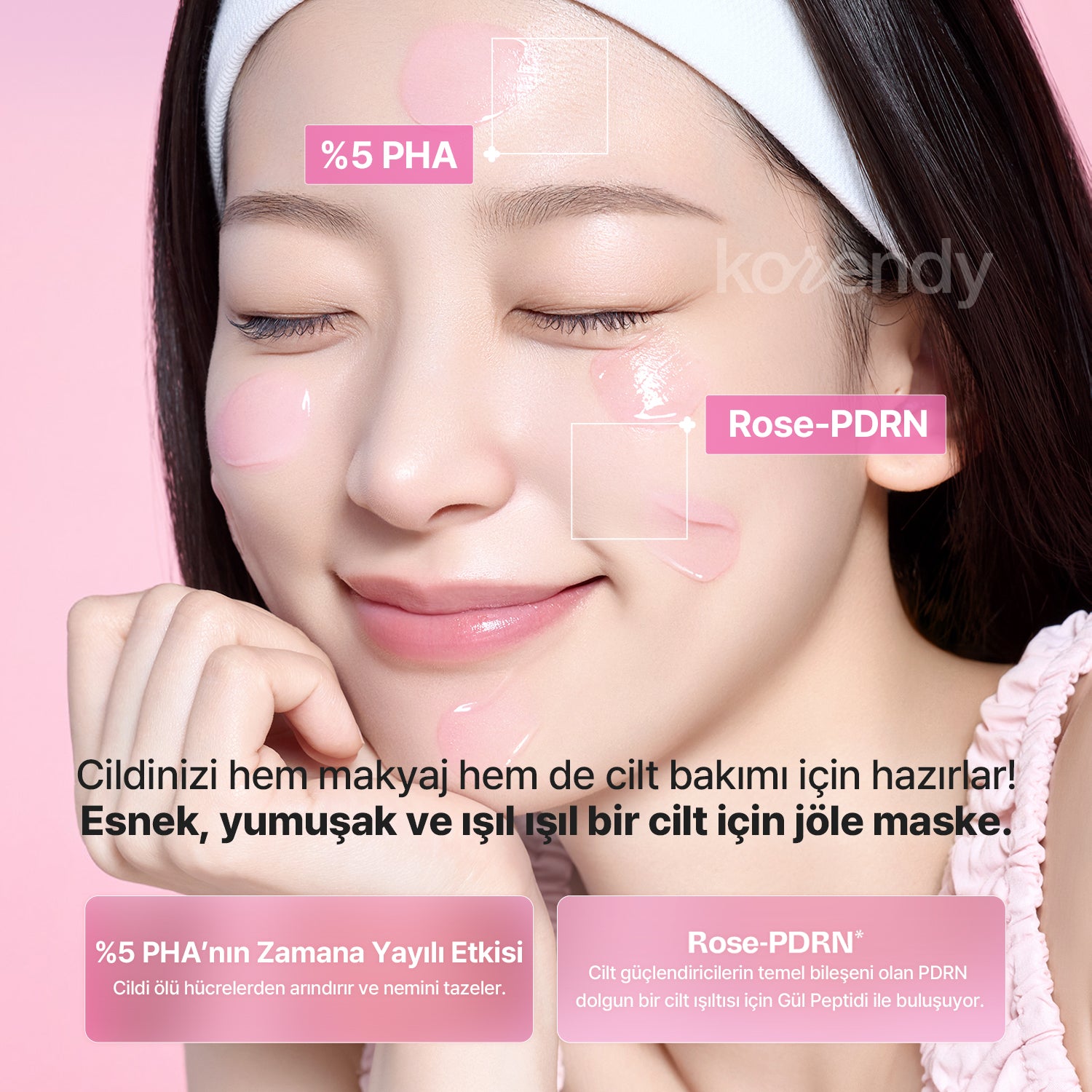 Mamonde - Flora Glow Rose Sleeping Mask (Pürüzsüzlük Koruyucu ve Parlatıcı %5 PHA & Gül PDRN İçeren Jel Uyku Maskesi) 80ml (Sepette %15 ~ %30 Lansman İndirimli)