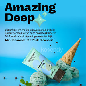 Mamonde Amazing Deep Mint Charcoal-ate Mask to Foam Cleanser – Korendy