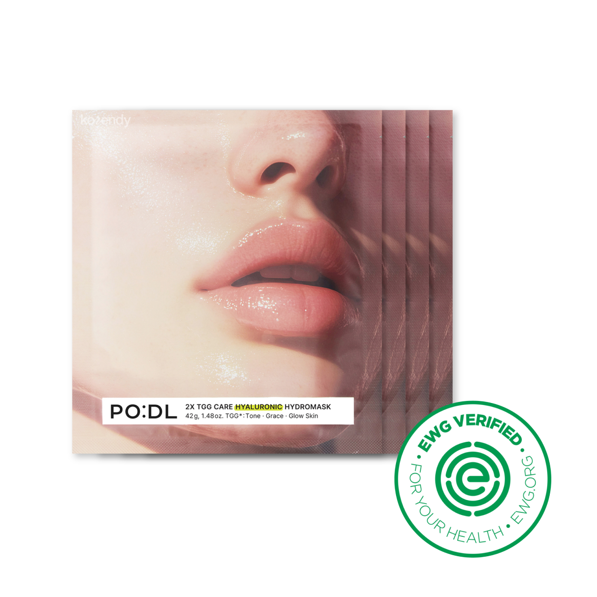 PODL - 2X TGG Care Hyaluronic Hydromask (Yoğun Nemlendirici ve Sıkılık Koruyucu Parlatıcı Beyaz Bal Özlü Şeffaflaşan Hidrojel Maske) 4lü (%30 Tanıtım İndirimli)