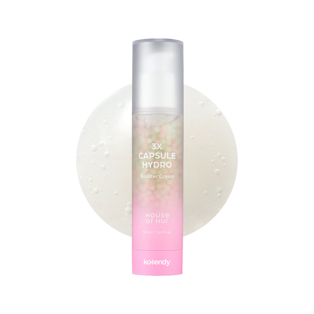 House of Hur - 3X Capsule Hydro Booster Cream (Üç Ürünü Tek Adımda Sunan Hibiskus Kolajenli Nemlendirici Krem & Makyaj Bazı) 50ml