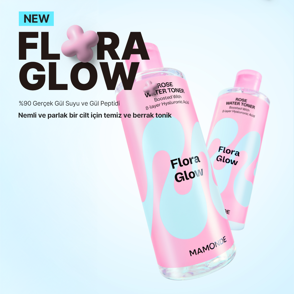 Mamonde - Flora Glow Rose Water Toner (%90 Gül Sulu ve Gül Peptitli Tonik) 300ml