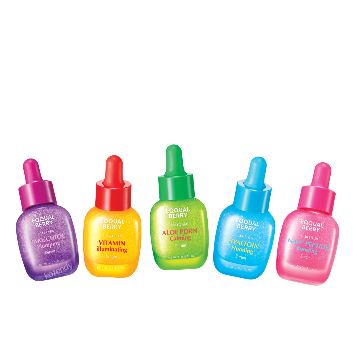 Eqqualberry - 5 Mini Serums Discovery Set (10ml x 5) (Tüm Cilt İhtiyaçları İçin 5 Farklı Çözüm Sunan Mini Serum Keşif Seti)
