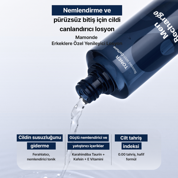 Korendy Mamonde - Men Recharging Toner (Tıraş Sonrası Nemlendirici Canlandırıcı Erkek Bakım Toniği) 180ml