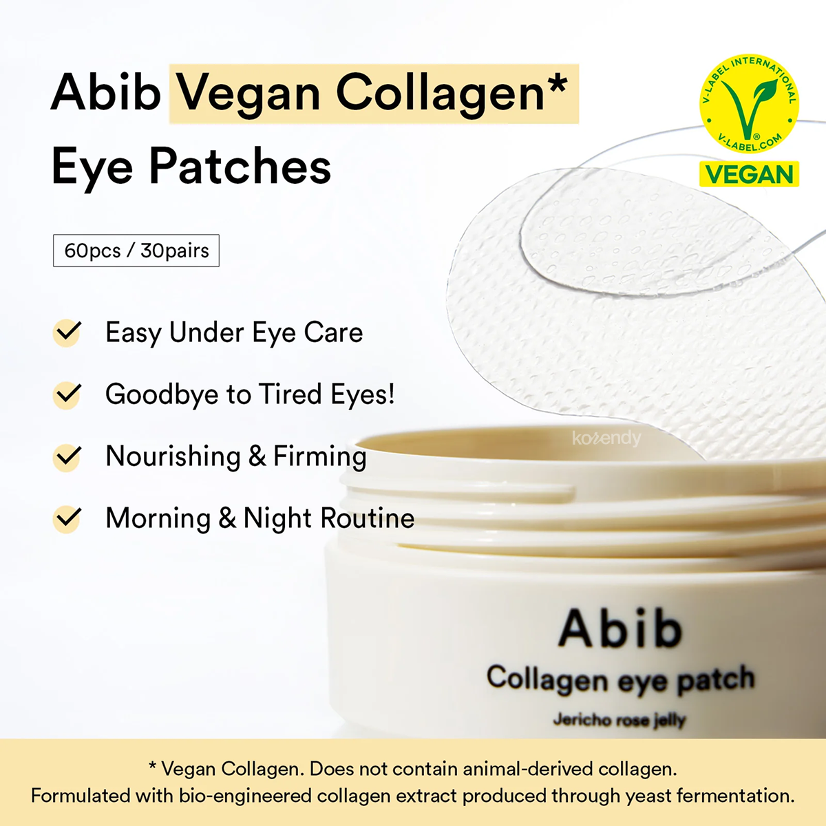 Abib - Collagen Eye Patch Jericho Rose Jelly (Vegan Kolajen ve Diriliş Bitkisi Özlü Hidrojel Göz Bandı) 90g (60ad) (%15-%30 Lansman İndirimi)