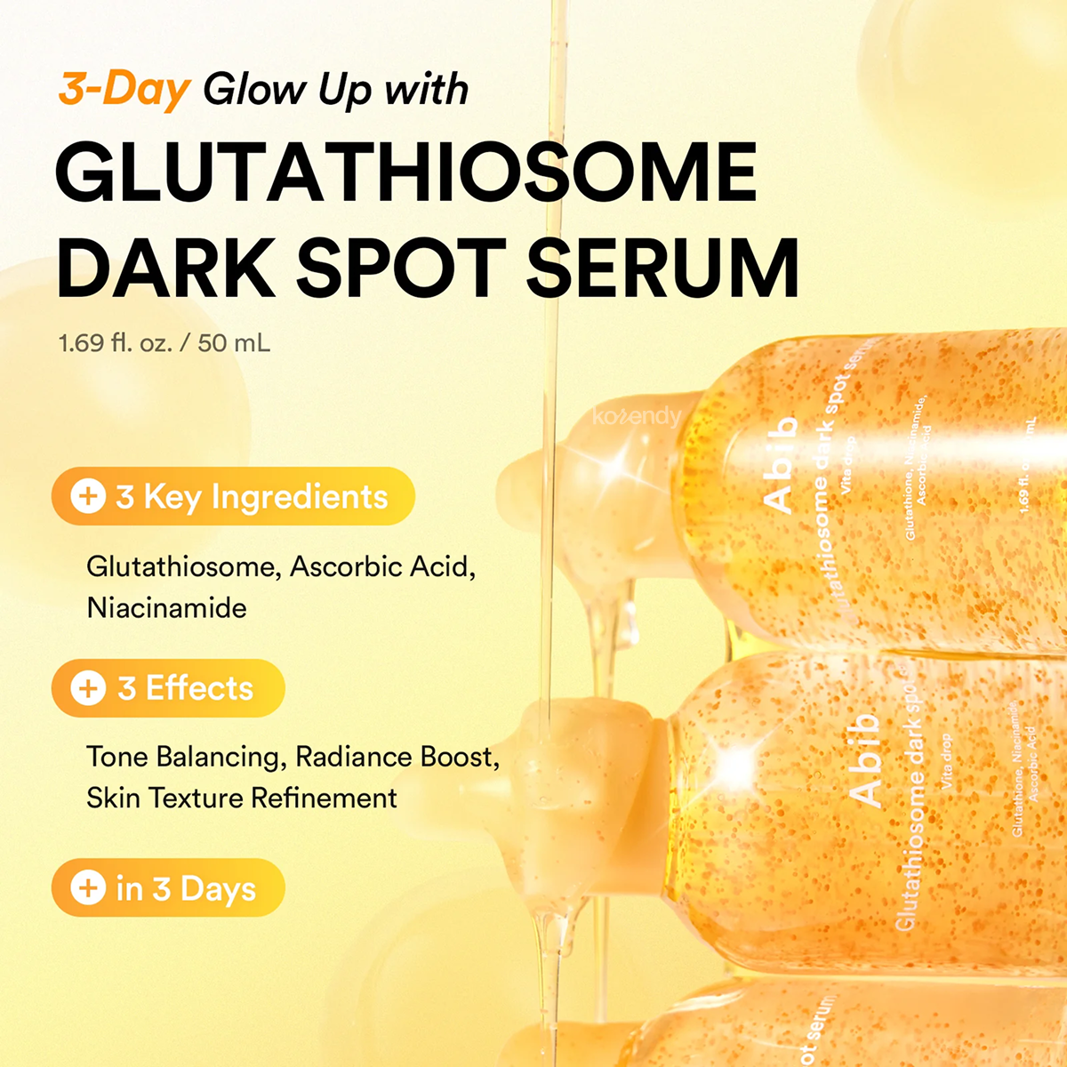 Abib - Glutathiosome Dark Spot Serum Vita Drop (Koyu Leke Görünümü Önleyici Glutathiosome ve C Vitaminli Serum
) 50ml (%15-%30 Lansman İndirimi)