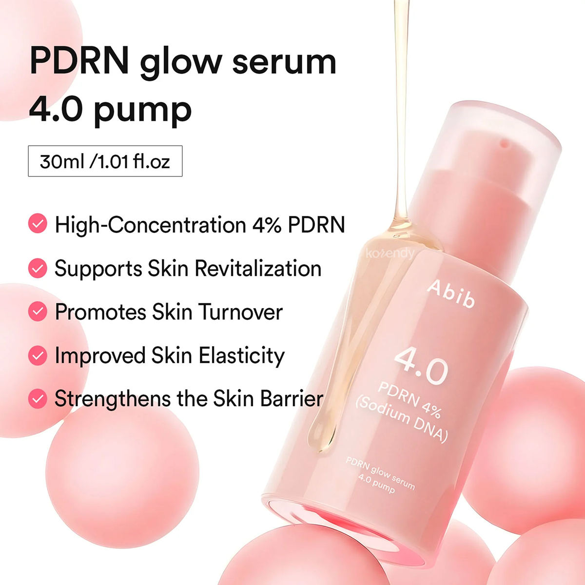 Abib - PDRN Glow Serum 4.0 Pump (Parlaklık ve Elastikiyet Koruyucu Somon PDRN İçeren Serum) 30ml (%15-%30 Lansman İndirimi)