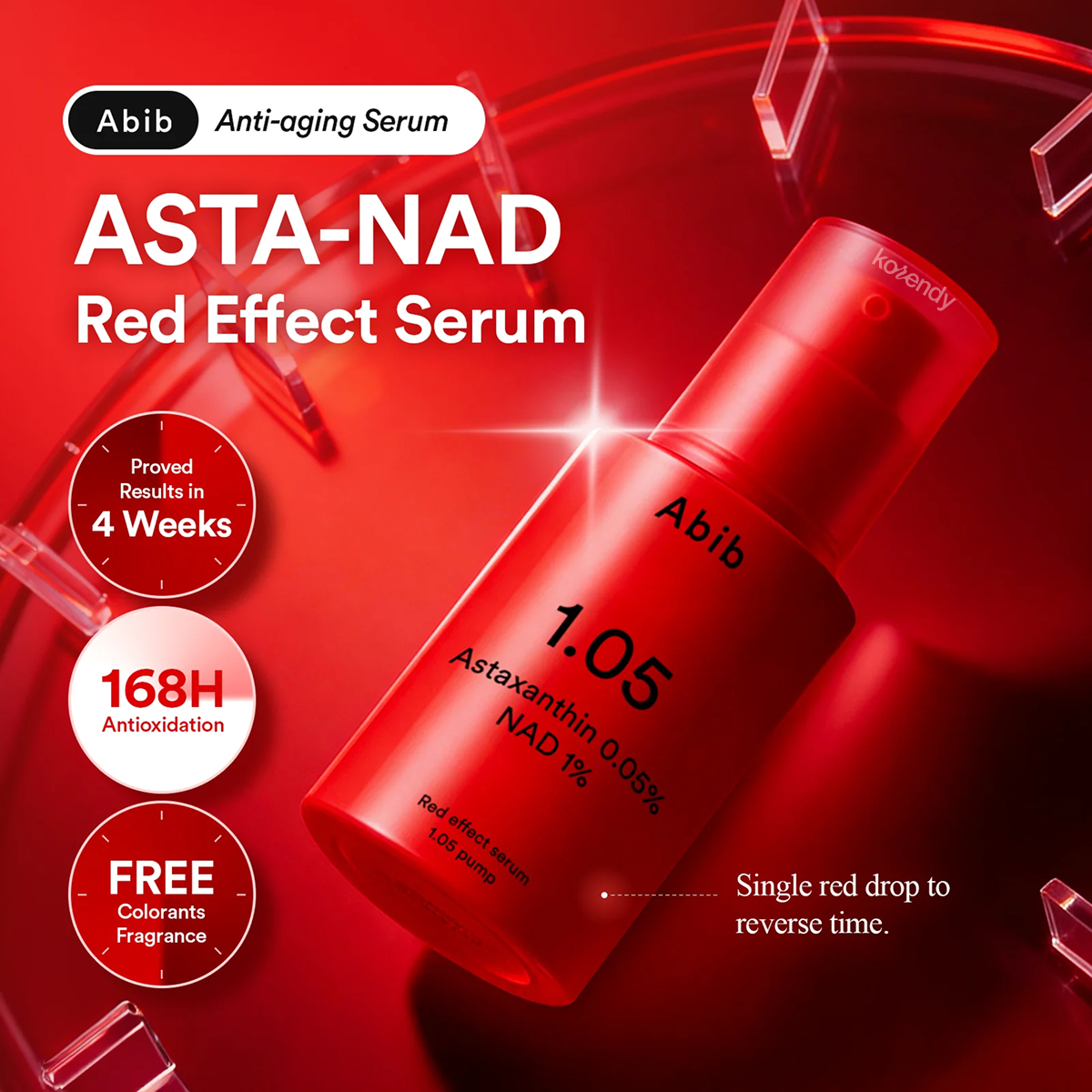 Abib - Red Effect Serum 1.05 Pump (Sıkılık Koruyucu NAD ve Astaksantinli Serum) 30ml (%15-%30 Lansman İndirimi)