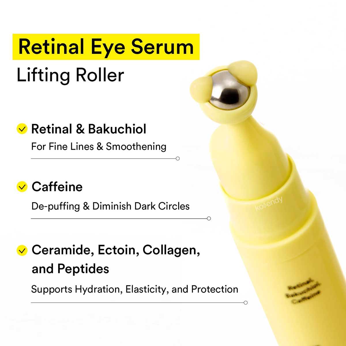 Abib - Retinal Eye Serum Lifting Roller (İnce Çizgi Karşıtı Masaj Başlıklı Retinalli Göz Serumu) 15ml (%15-%30 Lansman İndirimi)