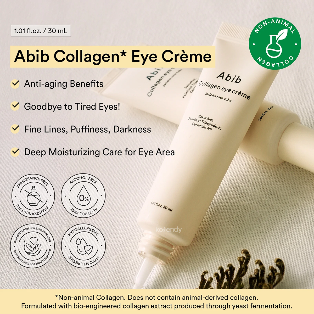 Abib - Collagen Eye Crème Jericho Rose Tube (Besleyici Diriliş Bitkisi Özü ve Kolajenli Göz Kremi) 30ml (%15-%30 Lansman İndirimi)