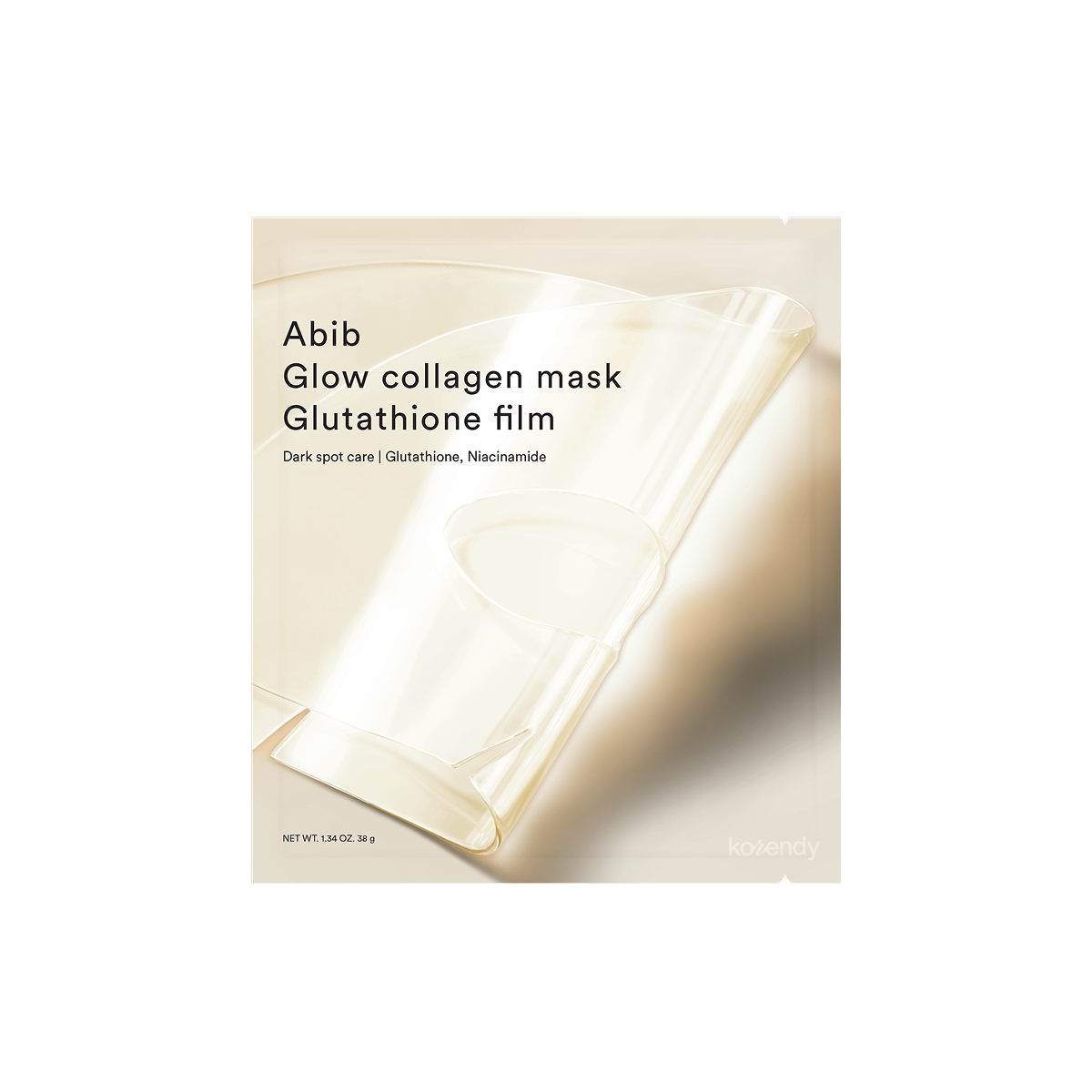 Abib - Glow Collagen Mask Glutathione Film (Parlatıcı Glutatyon, Niacinamide ve Kolajenli Hidrojel Maske) 38g (%15-%30 Lansman İndirimi)