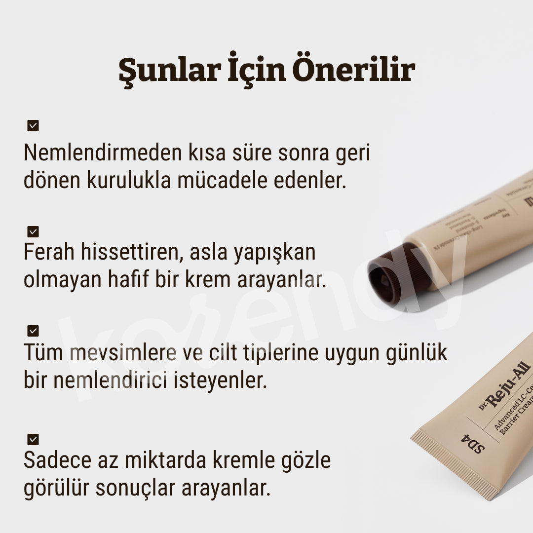 Dr. Rejuall - Advanced LC-Ceramide Barrier Cream (Bariyer Koruyucu ve Kuruluk Kaynaklı Kızarıklık Giderici Uzun Zincirli Seramidli Krem) 50ml
