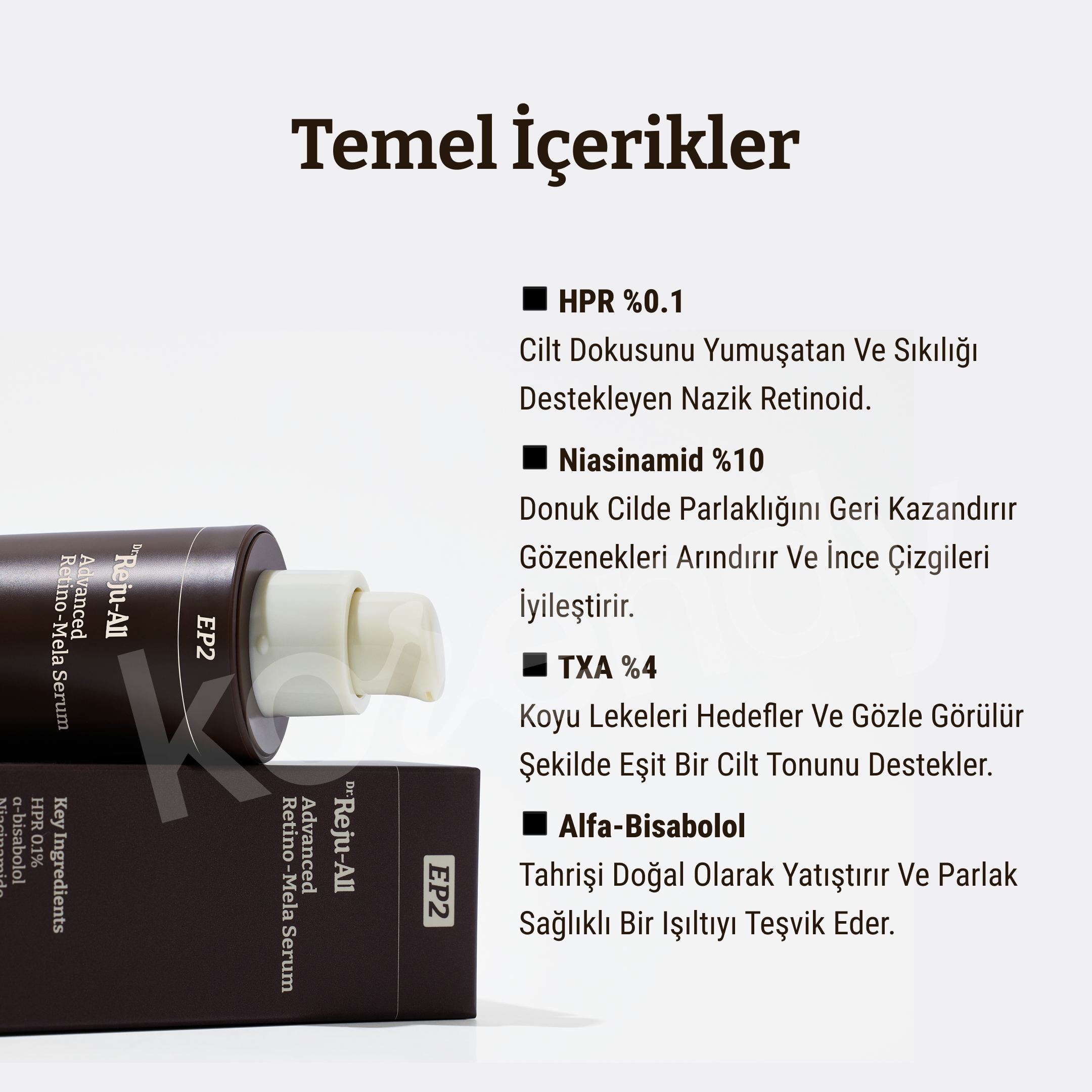 Dr. Rejuall - Advanced Retino-Mela Serum (İnce Çizgi ve Pürüz Önleyici Cilt Parlatıcı Yeni Nesil Retinoidli Serum) 30ml (Sepette %30)