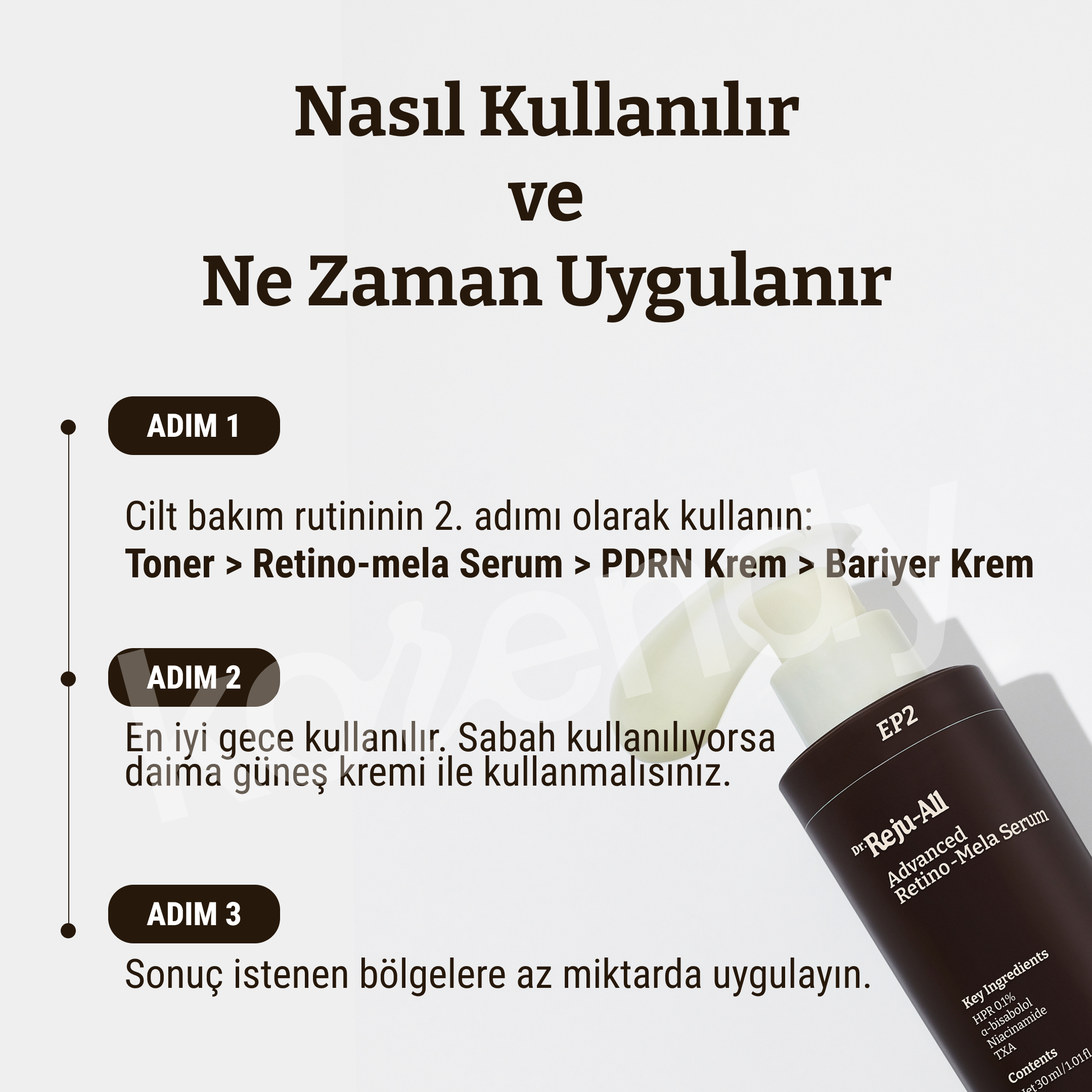 Dr. Rejuall - Advanced Retino-Mela Serum (İnce Çizgi ve Pürüz Önleyici Cilt Parlatıcı Yeni Nesil Retinoidli Serum) 30ml (Sepette %30)