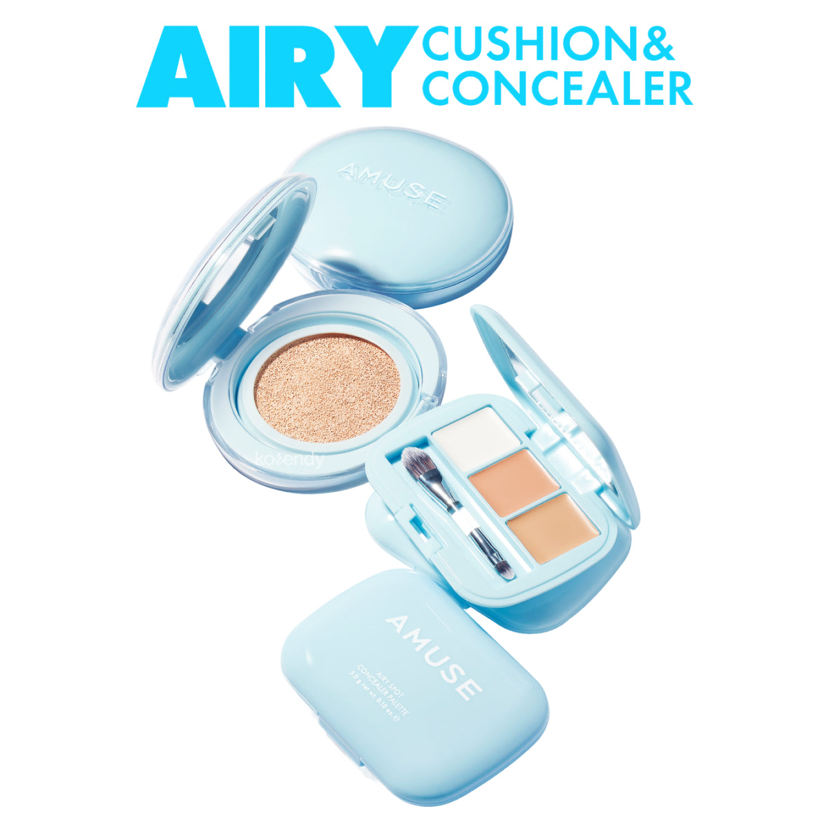 Amuse - Airy Spot Concealer Palette (Uzun Süre Kalıcı Leke ve Koyu Halka Kapatıcı 9 Çeşit Peptitli Aydınlatıcı Palet) (%25 Lansman İndirimi)
