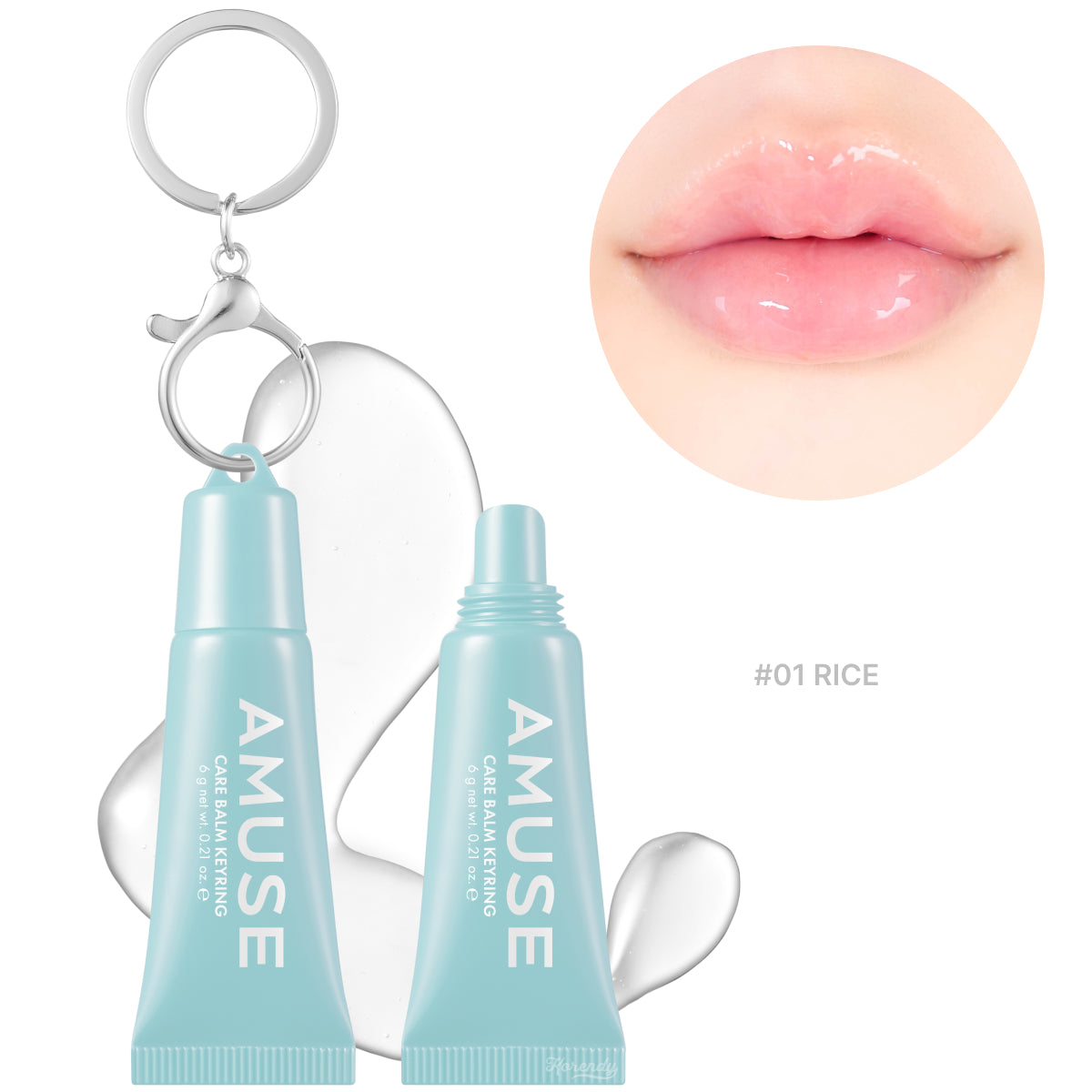 Amuse - Care Tint Balm Keyring (8 Çeşit Peptitli Kırışıklık Önleyici Besleyici Anahtarlıklı Lip Balm) 6g (%50 İndirimli)