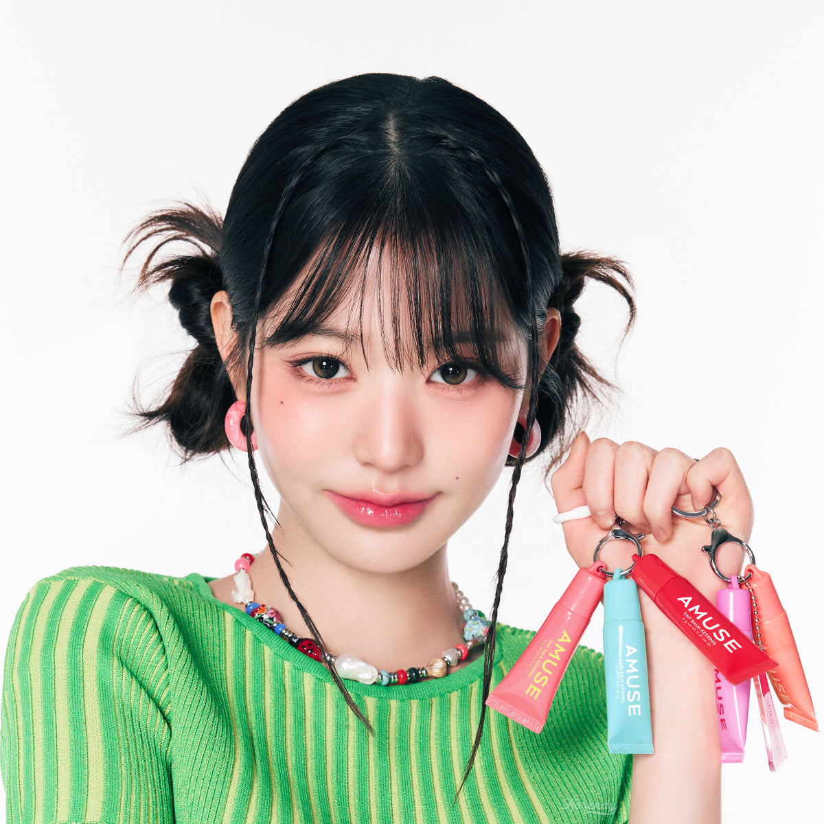 Amuse - Care Tint Balm Keyring (8 Çeşit Peptitli Kırışıklık Önleyici Besleyici Anahtarlıklı Lip Balm) 6g (%50 İndirimli)