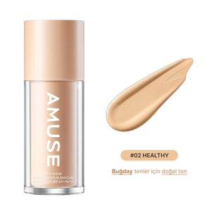 Amuse - Dew Wear Foundation (Kalıcı Parlaklık Etkisi Sunan Doğal Kapatıcı Fondöten) 35ml