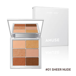 Amuse - Eye Vegan SHEER Palette (Gözlere Işıltı Katan Kolay Uygulanabilir Far Paleti) 1.6g x 6g