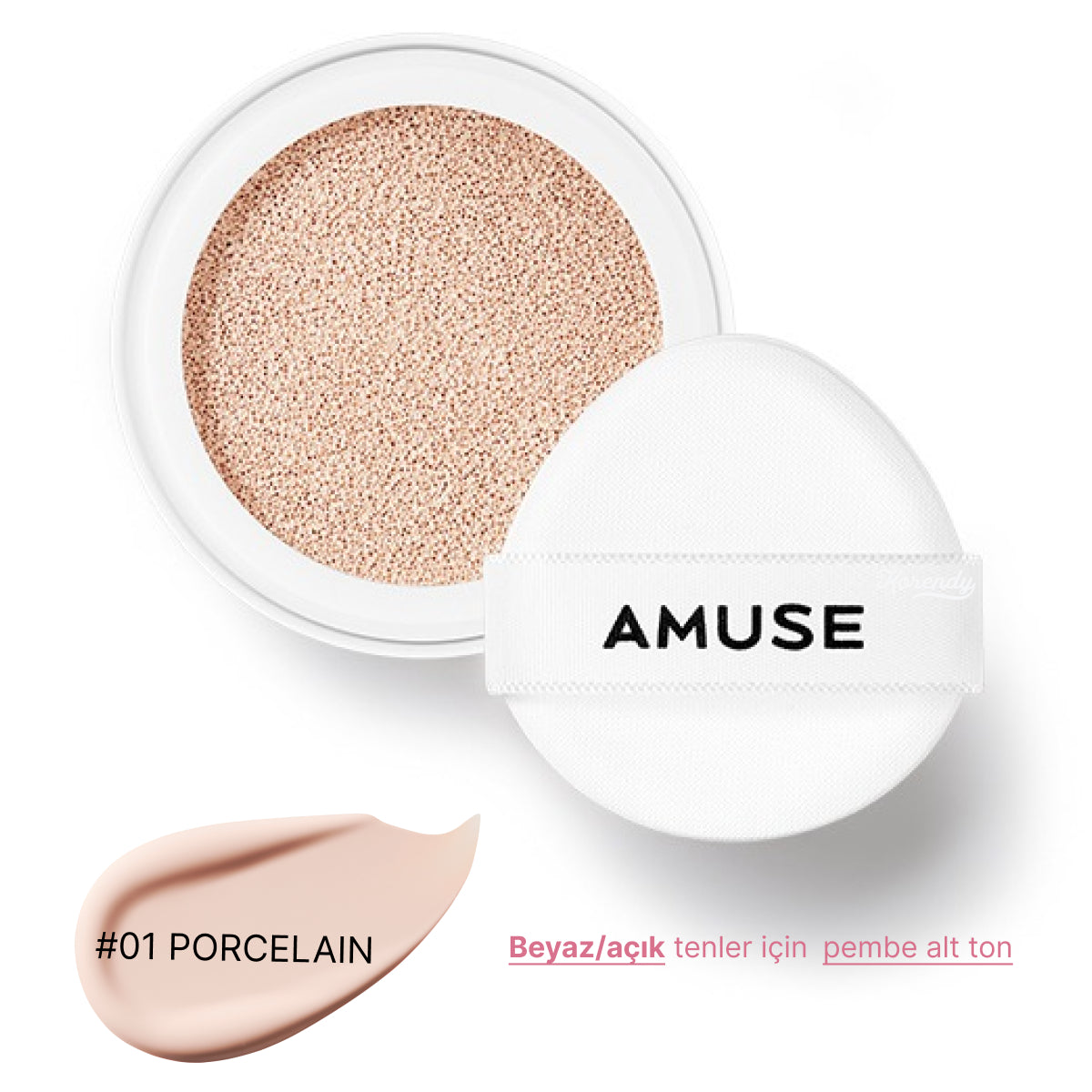 Amuse - (İÇ YEDEK REFILL) Ceramic Skin Perfector SPF 40 PA++ (Seramid ve Peptitli Porselen Cilt Cushion) 15gr (Aynasız ve kapaklıdır) (SKT İndirimli) (Sepette %30)