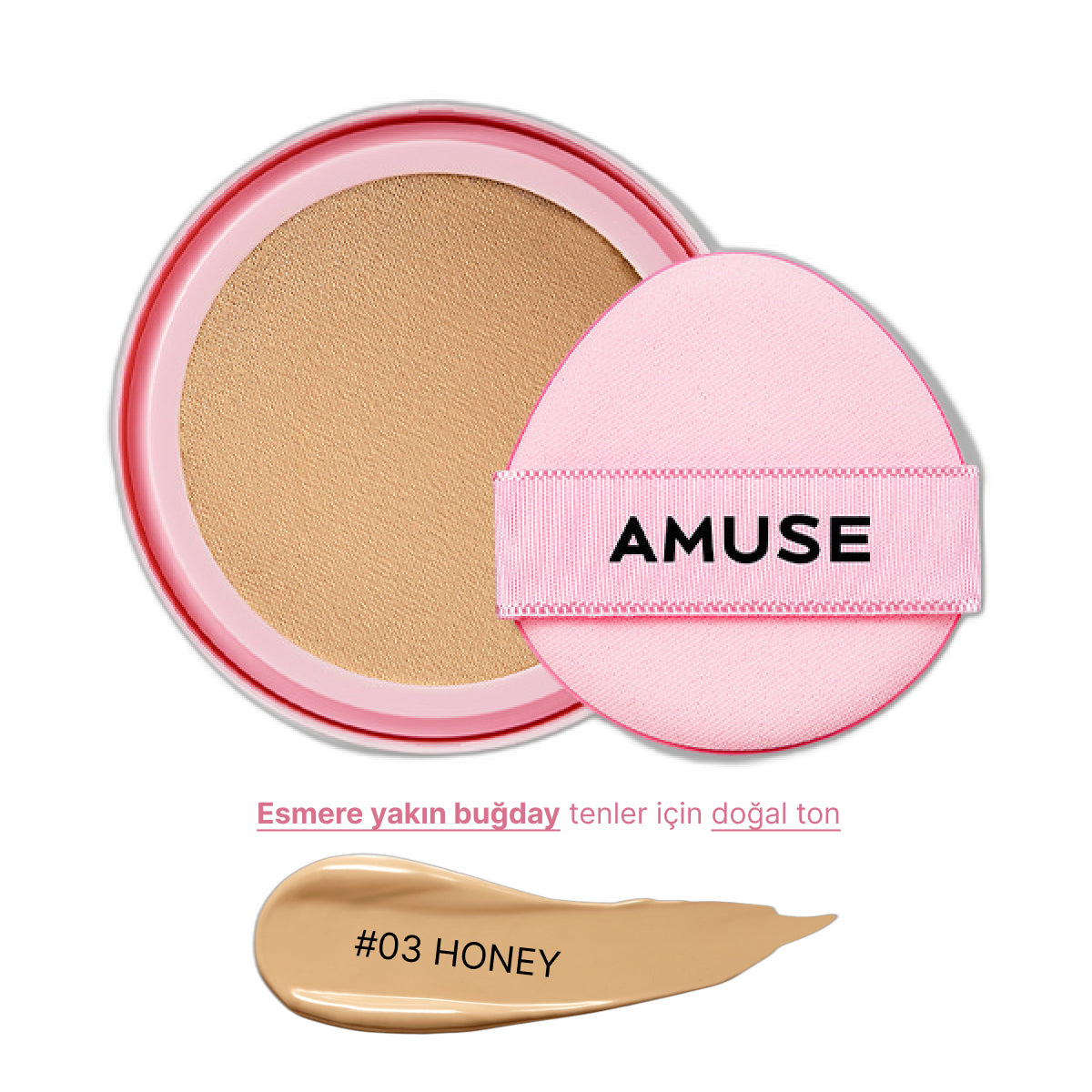 Amuse - (İÇ YEDEK REFILL) Dew Power Vegan Cushion SPF 50+ PA++++ 15g (Aynasız ve kapaklıdır)