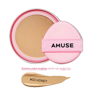 Amuse - (İÇ YEDEK REFILL) Dew Power Vegan Cushion SPF 50+ PA++++ 15g (Aynasız ve kapaklıdır)