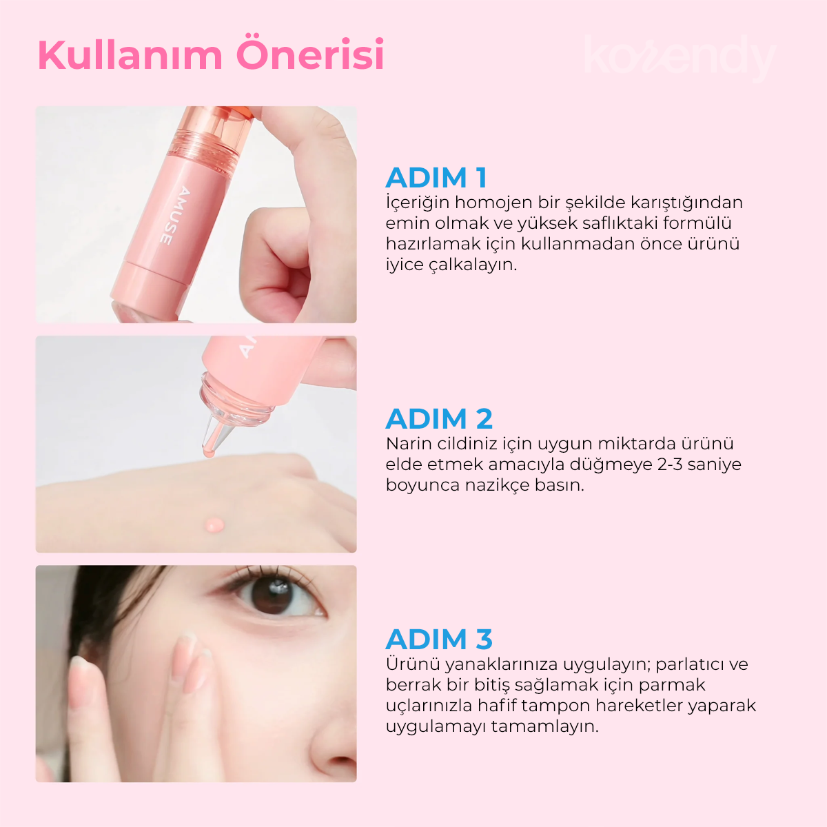 Amuse - Cheek Tok Tok (Protein ve Peptitli 12 Saat Kalıcı Kadife Dokulu Allık) 5.5ml (%50 SKT İndirimli)
