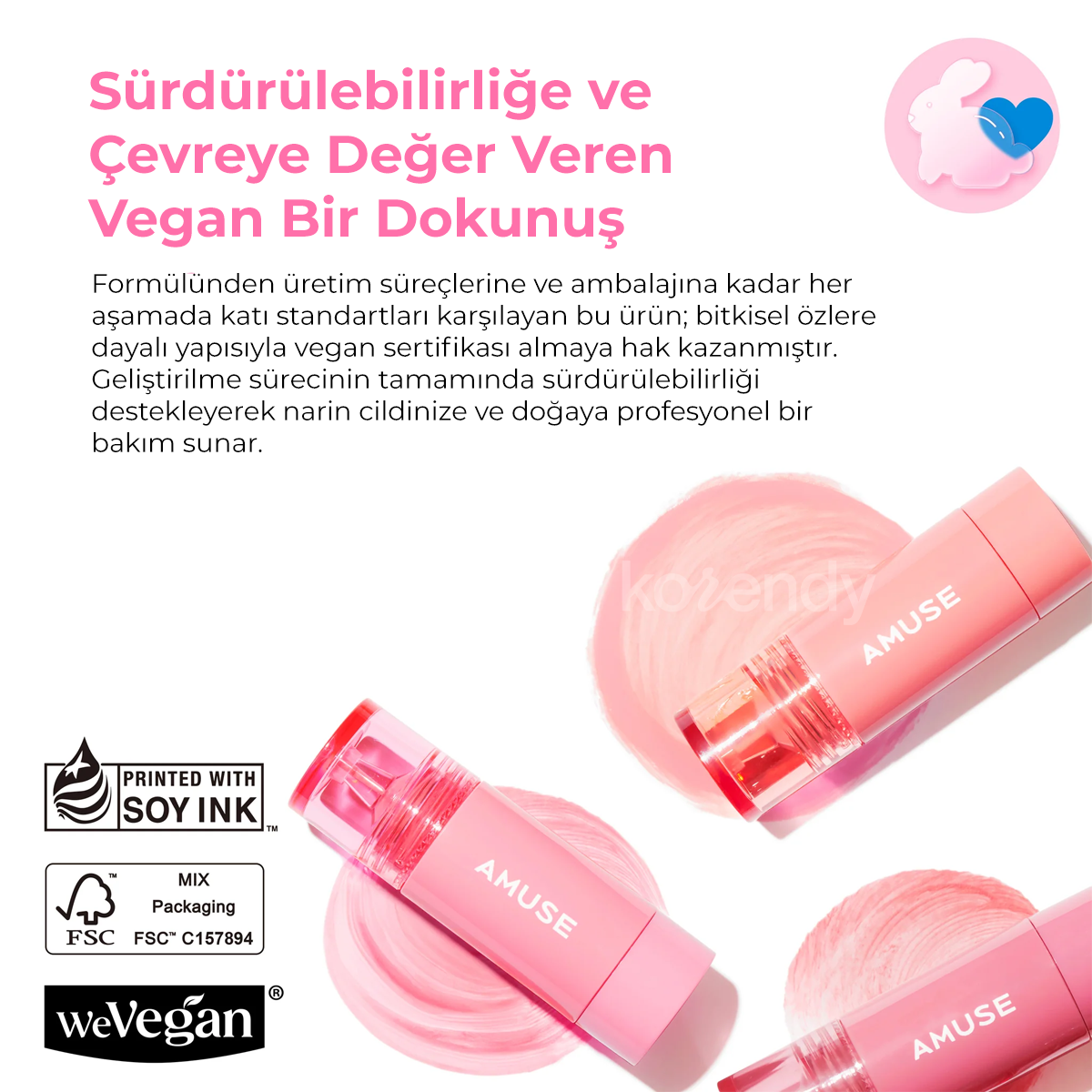 Amuse - Cheek Tok Tok (Protein ve Peptitli 12 Saat Kalıcı Kadife Dokulu Allık) 5.5ml (%50 SKT İndirimli)