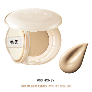 Amuse - Dew Jelly Master Cushion SPF 38 PA+++ (Huş Suyu ve Pantenollü Gözenek Kapatıcı Parlaklaştırıcı Cushion) 15g