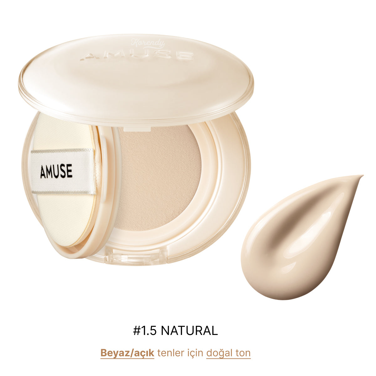 Amuse - Dew Jelly Master Cushion SPF 38 PA+++ (Huş Suyu ve Pantenollü Gözenek Kapatıcı Parlaklaştırıcı Cushion) 15g