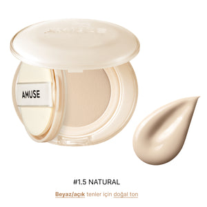 Amuse - Dew Jelly Master Cushion SPF 38 PA+++ (Huş Suyu ve Pantenollü Gözenek Kapatıcı Parlaklaştırıcı Cushion) 15g