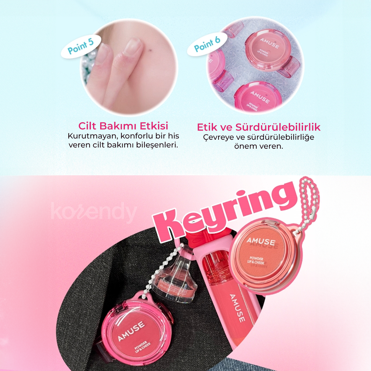 Amuse - Powder Lip & Cheek (Kadifemsi Besleyici Dudak ve Yanak Ürünü) 4g (%50 İndirimli)