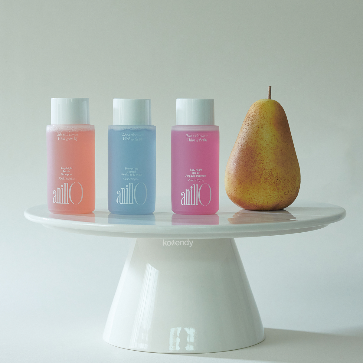 Anillo - Rosy Night & Shower Time Travel Shower Set (3 x 55ml) (Miskli Floral Saç Bakımı ve Duş Ritüeli Seti)