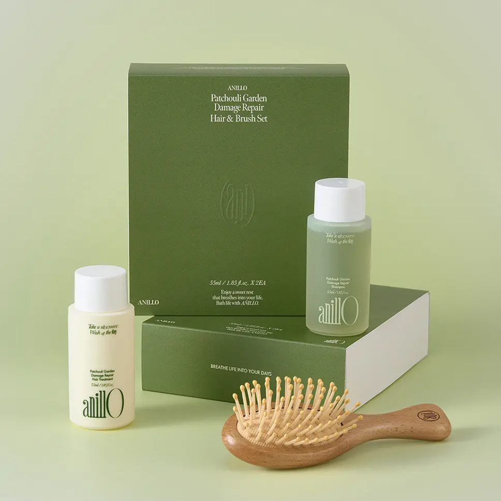 Anillo - Patchouli Garden Damage Repair Travel Shower Set (2 x 55 ml + 10ml) 