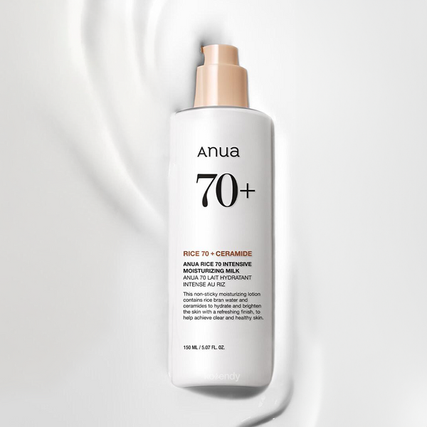 Anua - Rice 70 Intensive Moisturizing Milk (Parlatıcı ve Besleyici Pirinç Seramid ve Skualan İçeren Losyon) 150ml