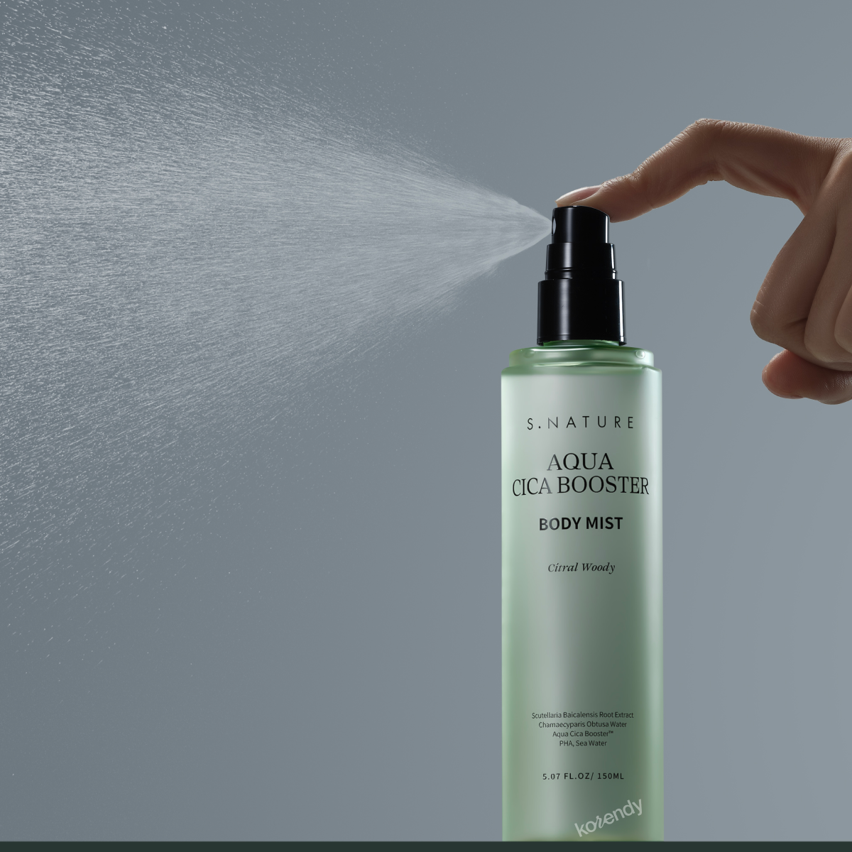 S.NATURE - Aqua Cica Booster Body Mist (Pürüzlü Doku Önleyici ve Serinletici Aqua Cica ve PHA İçeren 360° Vücut Misti) 150ml (%25 İndirimli)