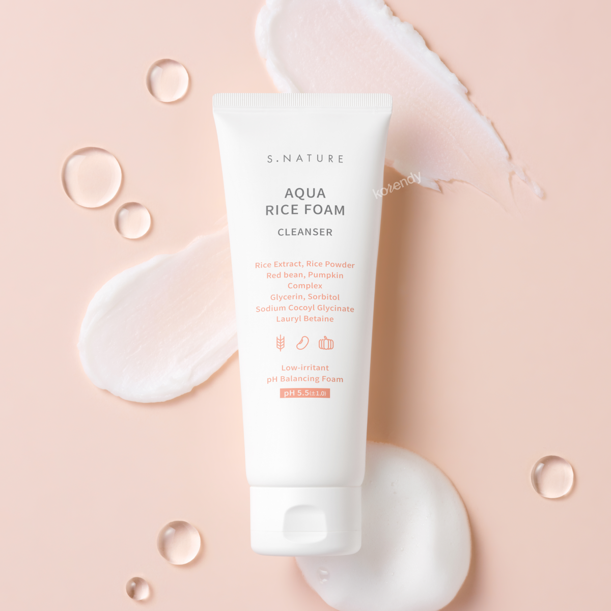 S.NATURE - Aqua Rice Foam Cleanser (Donukluk Önleyici Yeoju Pirinç Özü ve Tozlu Köpük) (%25 İndirimli)