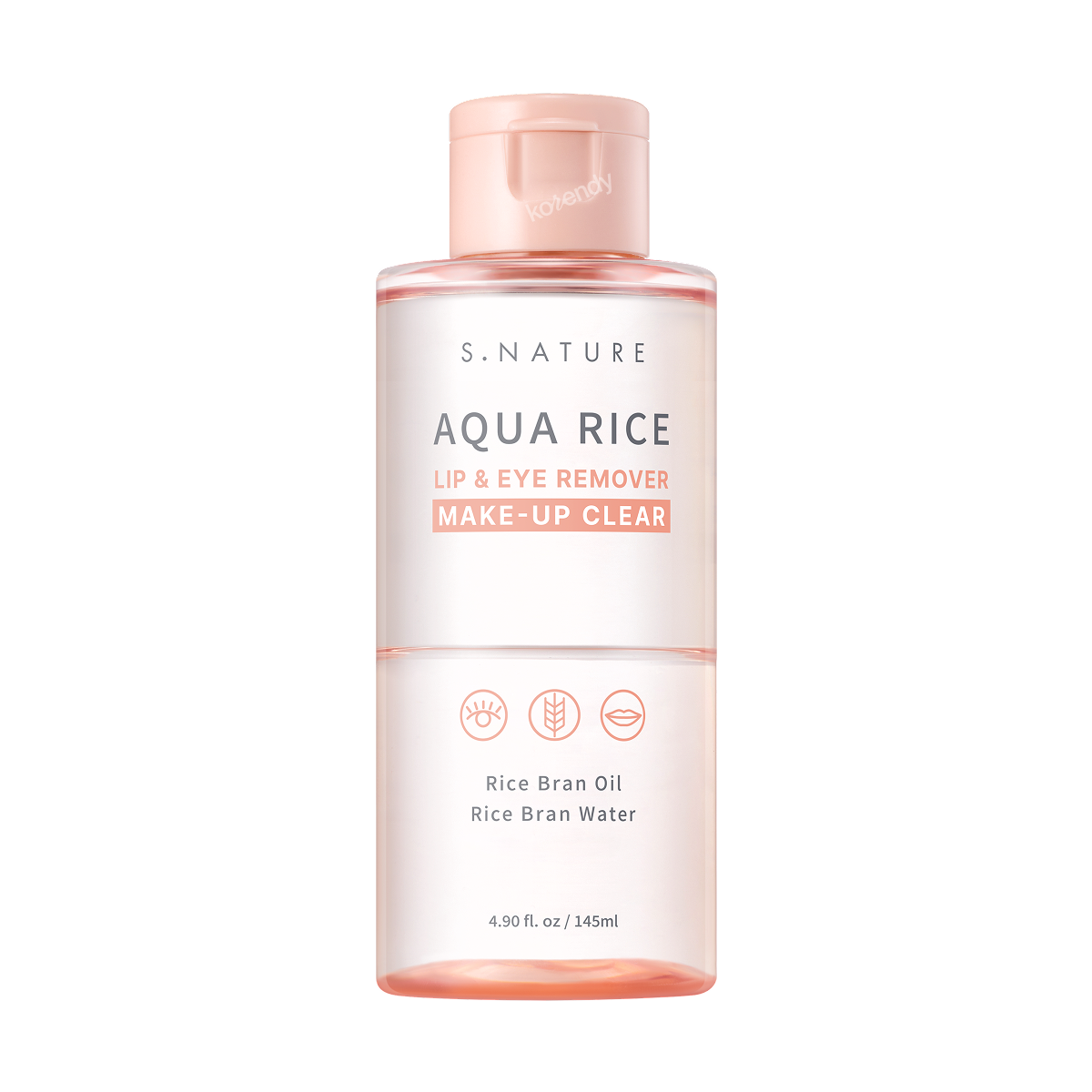 S.NATURE - Aqua Rice Lip & Eye Remover (Göz ve Dudak Makyajı İçin Pirinç Özü & Mavi Peptitli Çift Fazlı Makyaj Temizleyicisi) 145ml (%25 İndirimli)